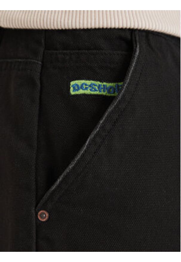 DC Shoes Szorty jeansowe EDYWS03167 Czarny Wide Leg. Kolor: czarny. Materiał: bawełna