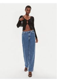 Brave Soul Kardigan LKC-273SASHAF Czarny Slim Fit. Kolor: czarny. Materiał: syntetyk #4