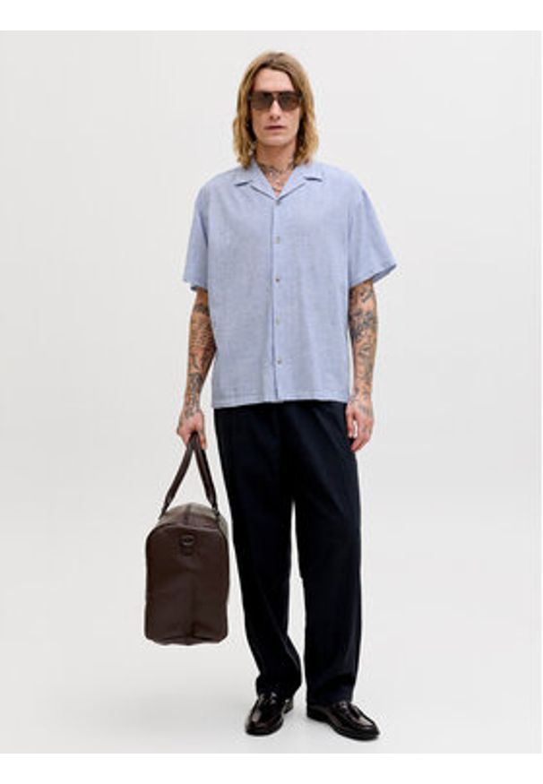 Jack & Jones Koszula Summer 12289191 Niebieski Relaxed Fit. Kolor: niebieski. Materiał: bawełna