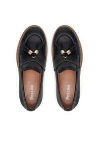 Pollini Loafersy SA10144G1MTC0000 Czarny. Kolor: czarny. Materiał: skóra