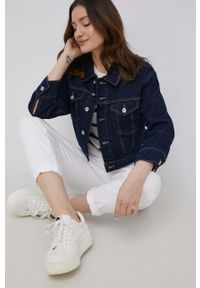 only - Only kurtka jeansowa damska kolor granatowy przejściowa oversize. Kolor: niebieski. Materiał: jeans #3