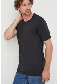 MICHAEL Michael Kors t-shirt bawełniany (3-pack) BR2C001023 kolor czarny gładki. Okazja: na co dzień. Kolor: czarny. Materiał: bawełna. Wzór: gładki. Styl: casual