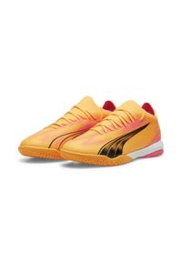 Puma - Buty piłkarskie ULTRA MATCH IT PUMA Sun Stream Black Sunset Glow Orange Pink. Zapięcie: sznurówki. Kolor: czarny, różowy, wielokolorowy. Materiał: syntetyk, materiał. Szerokość cholewki: normalna. Sport: piłka nożna