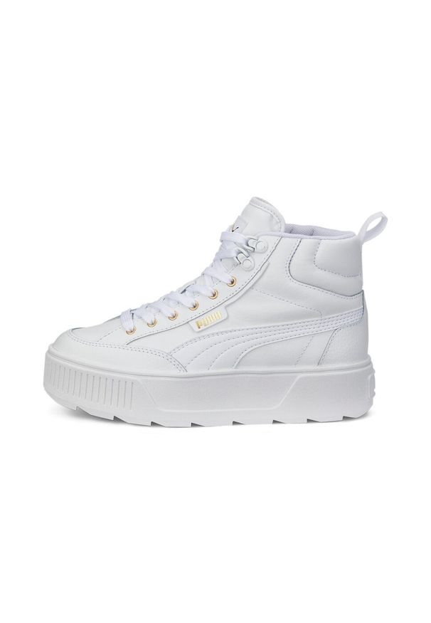 Buty sneakersy damskie Puma KARMEN MID. Kolor: biały. Materiał: skóra, guma. Sport: turystyka piesza