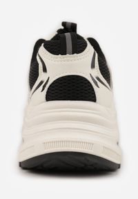 Born2be - Beżowo-Czarne Sneakersy Vices na Grubej Podeszwie z Tłoczeniami Nativine. Okazja: na co dzień. Kolor: beżowy. Materiał: jeans #5