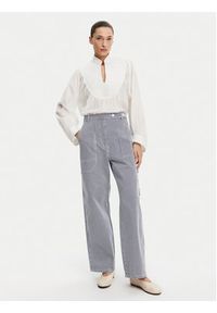 Munthe Jeansy Fancie 251141425106 Granatowy Wide Leg. Kolor: niebieski