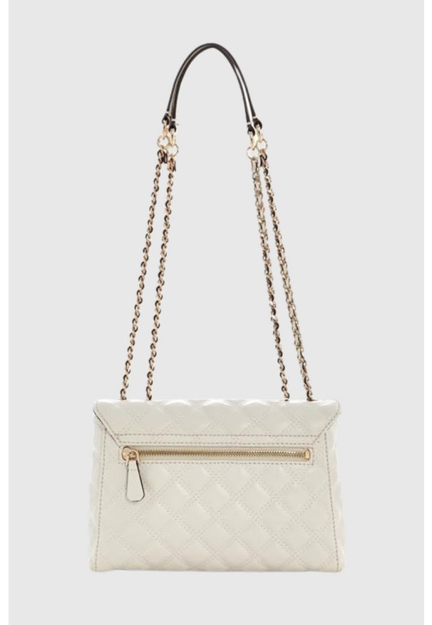 Guess - GUESS Biała kopertówka damska Giully. Kolor: biały. Materiał: skórzane