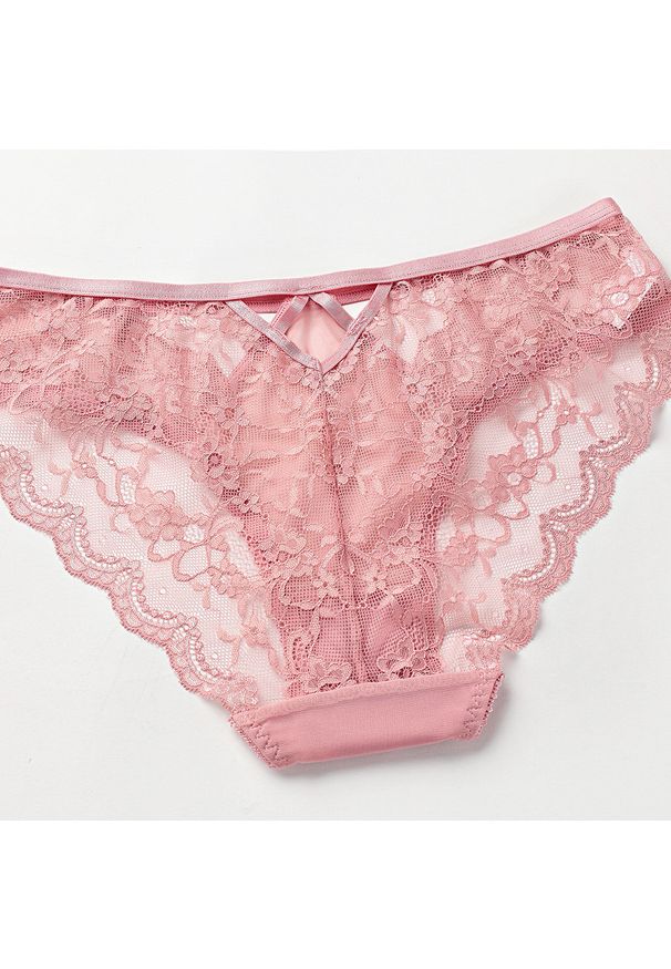 Intica - Koronkowe majtki ażurowe przewiewne na co dzień i specjalne okazje Evon. Kolor: biały. Materiał: koronka. Wzór: ażurowy