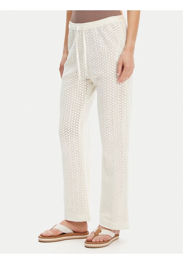 Roxy Spodnie materiałowe ERJX603437 Écru Regular Fit. Materiał: bawełna