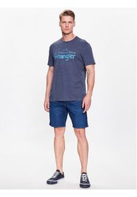 Wrangler T-Shirt Logo Tee WC5EGEC16 112335671 Granatowy Regular Fit. Kolor: niebieski. Materiał: bawełna #2