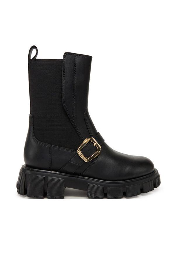 Love Moschino - LOVE MOSCHINO Sztyblety JA24105G1NIA000036 Czarny. Kolor: czarny. Materiał: skóra