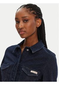 Calvin Klein Jeans Sukienka jeansowa J20J225064 Granatowy Slim Fit. Kolor: niebieski. Materiał: bawełna #4