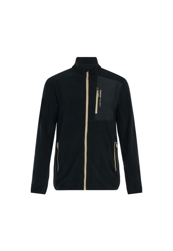 Polar zapinany na zamek błyskawiczny Protest Pallas. Kolor: czarny. Materiał: polar. Sezon: jesień