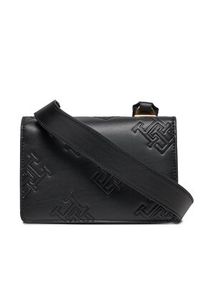 TOMMY HILFIGER - Tommy Hilfiger Torebka Th Refined Crossover Mono AW0AW15727 Czarny. Kolor: czarny. Materiał: skórzane #3