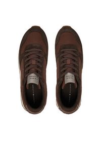 TOMMY HILFIGER - Tommy Hilfiger Sneakersy New Runner Eva Trainers FM0FM05454 Brązowy. Kolor: brązowy. Materiał: materiał #5