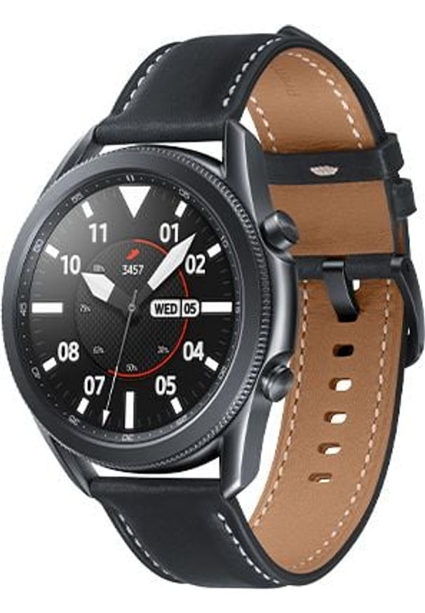 SAMSUNG - Smartwatch Samsung Galaxy Watch 3 Mystic Black 45mm LTE Czarny (SM-R845FZKAEUD). Rodzaj zegarka: smartwatch. Kolor: czarny