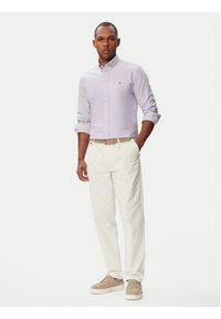TOMMY HILFIGER - Tommy Hilfiger Koszula Solid Heritage MW0MW35774 Fioletowy jasny Regular Fit. Kolor: fioletowy. Materiał: bawełna #5