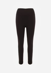 Renee - Brązowe Modelujące Legginsy High Waist Deliza. Okazja: na co dzień. Stan: podwyższony. Kolor: brązowy. Materiał: dzianina. Styl: casual #5