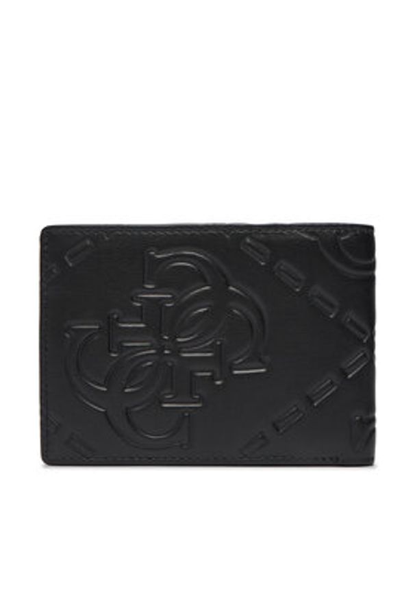 Guess Duży Portfel Męski SMBOMG LEA27 Czarny. Kolor: czarny. Materiał: skóra