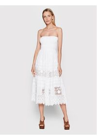 Iconique Sukienka letnia Gaia IC22 096 Biały Regular Fit. Kolor: biały. Materiał: bawełna. Sezon: lato