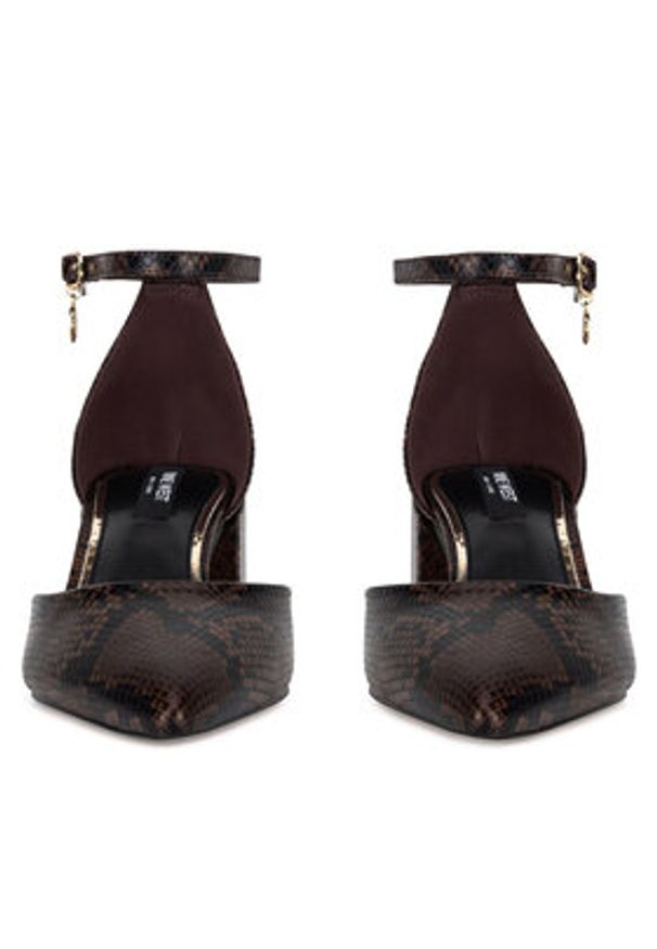 Nine West Czółenka WFA3358-1 Brązowy. Kolor: brązowy. Materiał: skóra