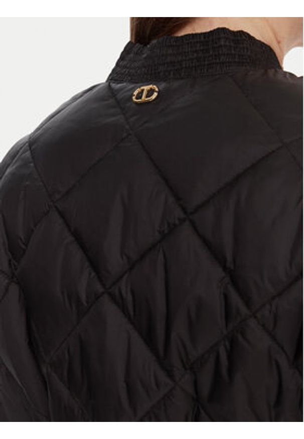 TwinSet - TWINSET Płaszcz przejściowy 252TP2130 Czarny Regular Fit. Kolor: czarny. Materiał: syntetyk