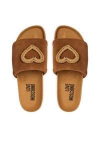Love Moschino - LOVE MOSCHINO Klapki JA28363G0OIG5200 Brązowy. Kolor: brązowy. Materiał: zamsz, skóra #5