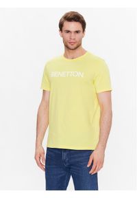United Colors of Benetton - United Colors Of Benetton T-Shirt 3I1XU100A Żółty Regular Fit. Kolor: żółty. Materiał: bawełna #1