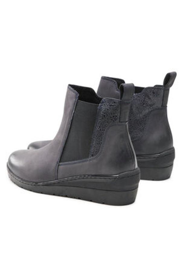 Go Soft Botki WI23-WARUNA-02 Granatowy. Kolor: niebieski. Materiał: skóra, nubuk