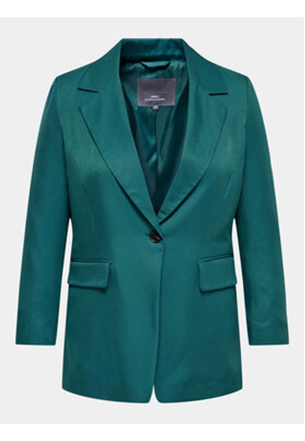 ONLY Carmakoma Marynarka New Frey 15306759 Zielony Regular Fit. Kolor: zielony. Materiał: syntetyk