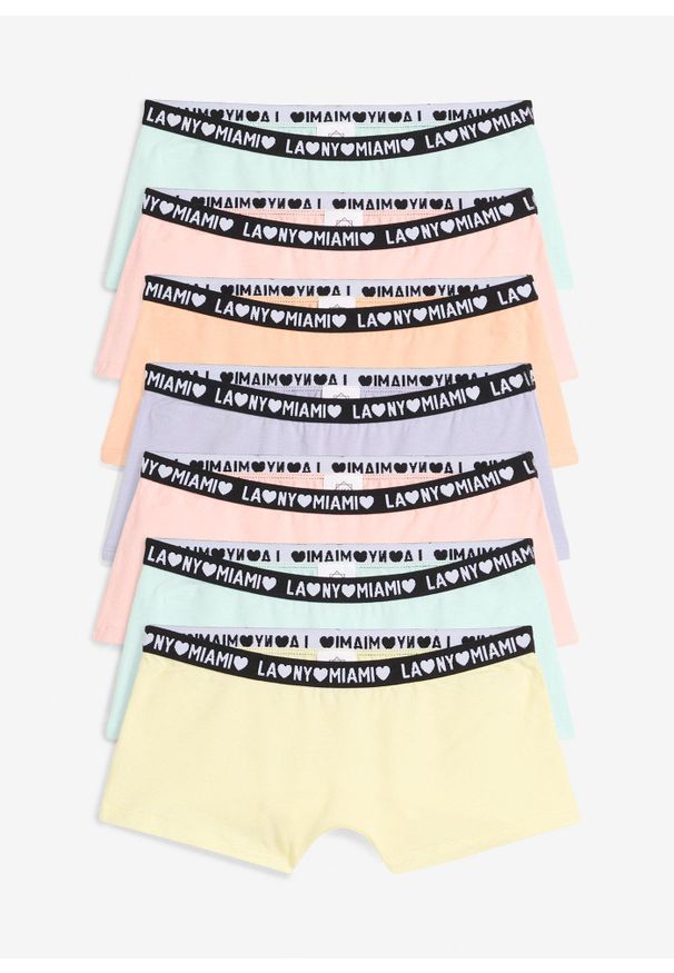bonprix - Bokserki z miękką bawełną organiczną (7 par). Kolor: żółty. Materiał: bawełna