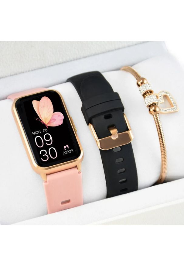 Smartwatch Rubicon Zestaw dziecięcy na Komunię SMARTWATCH RUBICON RNCF48 + bransoletka. Rodzaj zegarka: smartwatch