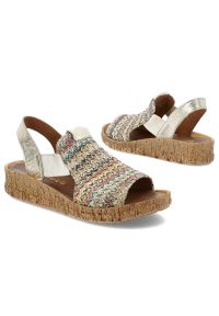 Kolorowe Sandały Plecionka Armodo Stylowe Obuwie Damskie. Okazja: na spacer, na co dzień. Zapięcie: pasek. Wzór: kolorowy. Sezon: lato. Styl: elegancki #3