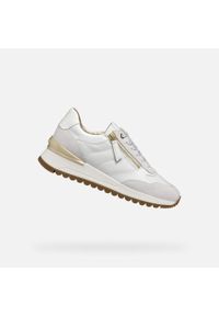 Sneakersy damskie Geox Desya. Kolor: biały. Materiał: skóra