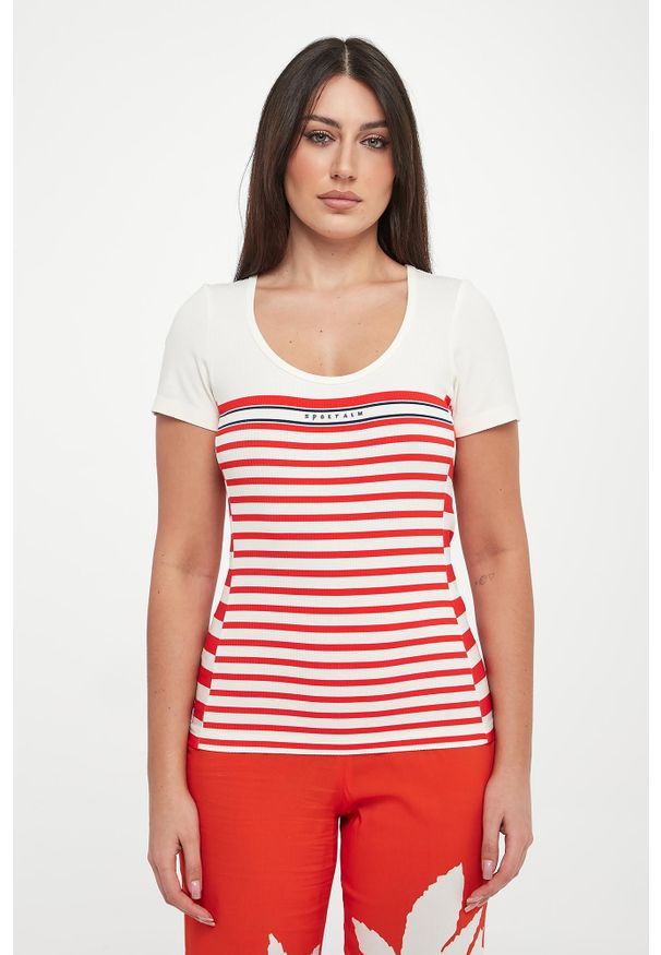 Sportalm - T-shirt damski w paski SPORTALM. Wzór: paski