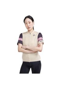 Damski jersey Craft Core Endure. Kolor: beżowy, wielokolorowy, czarny. Materiał: jersey. Sport: outdoor, kolarstwo #1