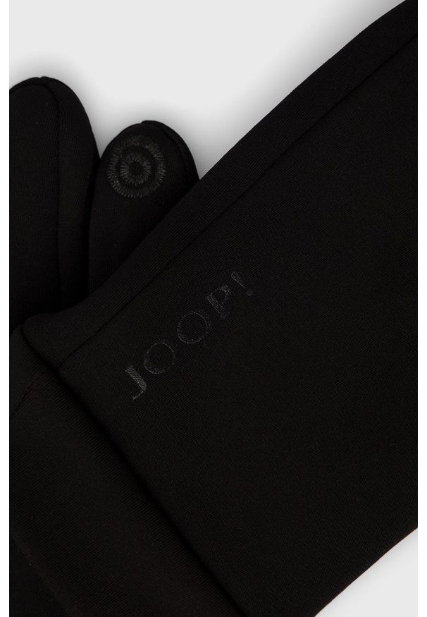 JOOP! - Joop! - Rękawiczki. Kolor: czarny. Materiał: dzianina. Wzór: gładki