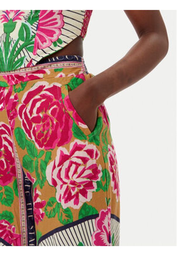 Maaji Kombinezon Cerice Bouquet Biena PT2712CJU001 Kolorowy Regular Fit. Materiał: len, wiskoza. Wzór: kolorowy