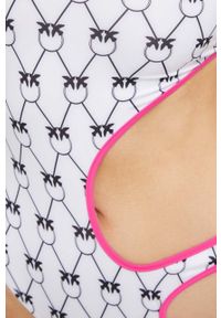 Pinko jednoczęściowy strój kąpielowy kolor biały miękka miseczka. Kolor: biały. Materiał: materiał #3