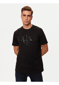 Armani Exchange T-Shirt XM000062 AF10356 UC001 Czarny Regular Fit. Kolor: czarny. Materiał: bawełna