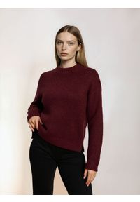 Sinsay - Sweter basic - bordowy. Kolor: czerwony