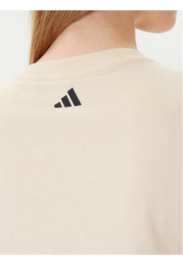 Adidas - adidas T-Shirt FARM Graphic JL8614 Beżowy Regular Fit. Kolor: beżowy. Materiał: bawełna