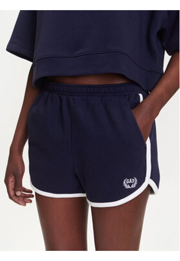 GAP - Gap Szorty sportowe 778453-01 Granatowy Regular Fit. Kolor: niebieski. Materiał: bawełna