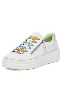 Remonte Sneakersy D1C06-80 Biały. Kolor: biały. Materiał: syntetyk, skóra #5