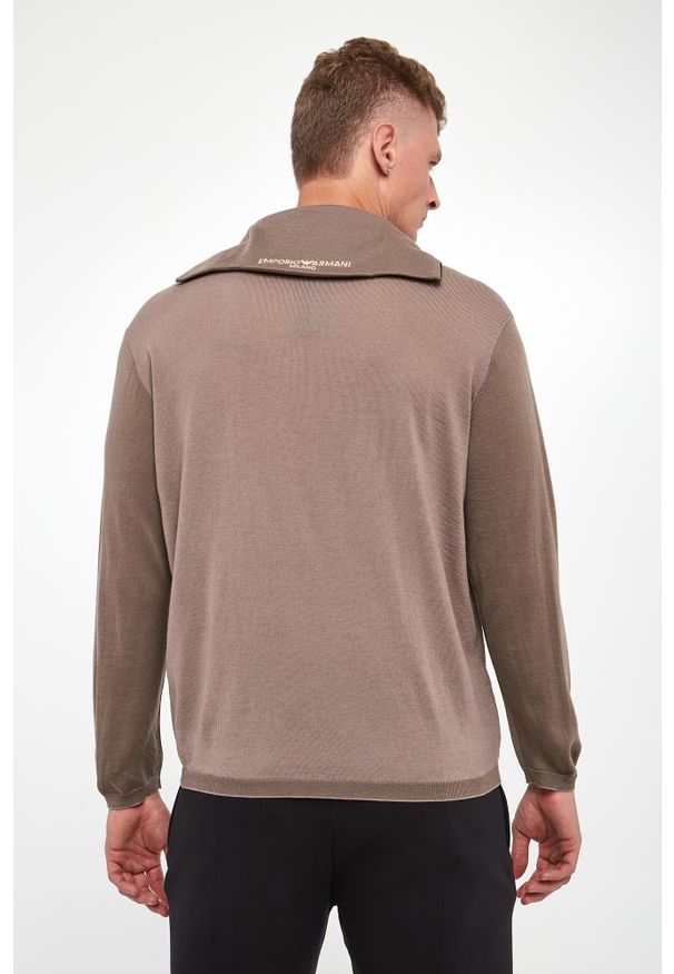 Emporio Armani - Golf męski wełniany EMPORIO ARMANI. Typ kołnierza: golf. Materiał: wełna