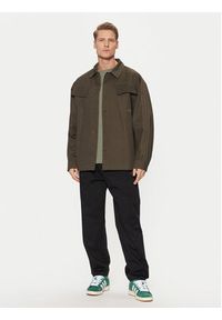 Adidas - adidas Koszula Premium Essentials Workwear JD3343 Khaki Loose Fit. Kolor: brązowy. Materiał: bawełna #4