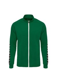 Kurtka Hummel Zip hmlAUTHENTIC Poly. Kolor: biały, zielony, wielokolorowy. Materiał: poliester. Sport: fitness, piłka nożna