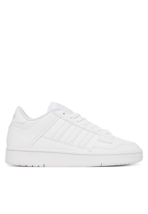 Adidas - adidas Sneakersy Rapid Court Low Junior Shoes KI8851 Biały. Kolor: biały. Materiał: skóra