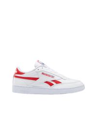 Buty do chodzenia męskie Reebok Club C Revenge. Okazja: do pracy. Zapięcie: sznurówki. Kolor: czerwony, wielokolorowy, biały. Materiał: materiał. Szerokość cholewki: normalna. Model: Reebok Club. Sport: turystyka piesza