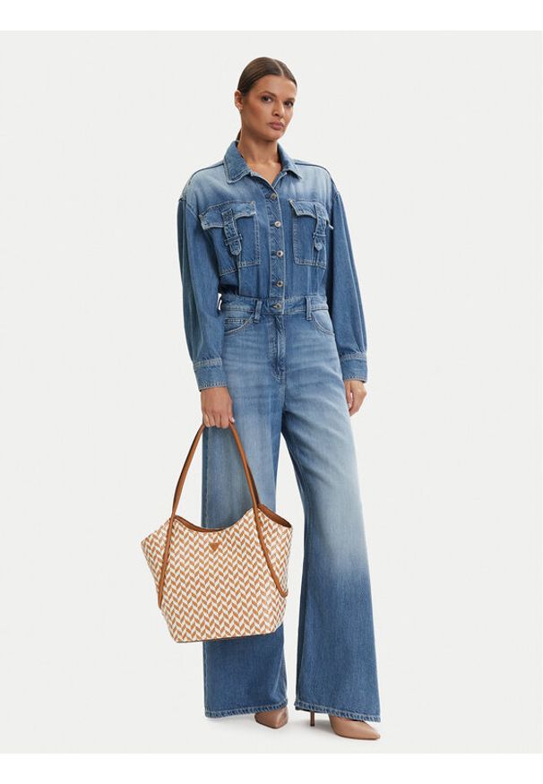 Guess Torebka Tessi HWWG76 91230 Brązowy. Kolor: brązowy. Materiał: skórzane